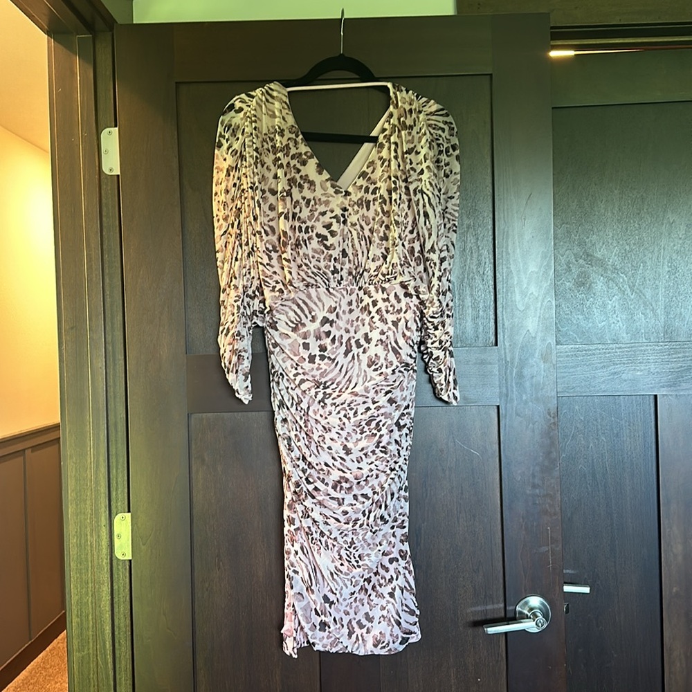 VENUS Pink Animal Print Midi Dress - Picture 4 of 5